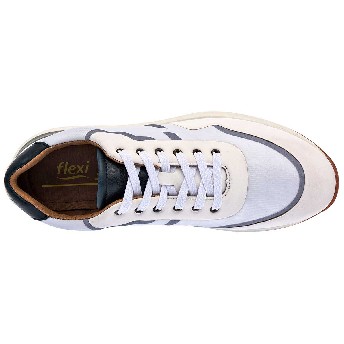 Tenis tipo deportivo Exterior Textil Color Blanco Para Hombre De Flexi