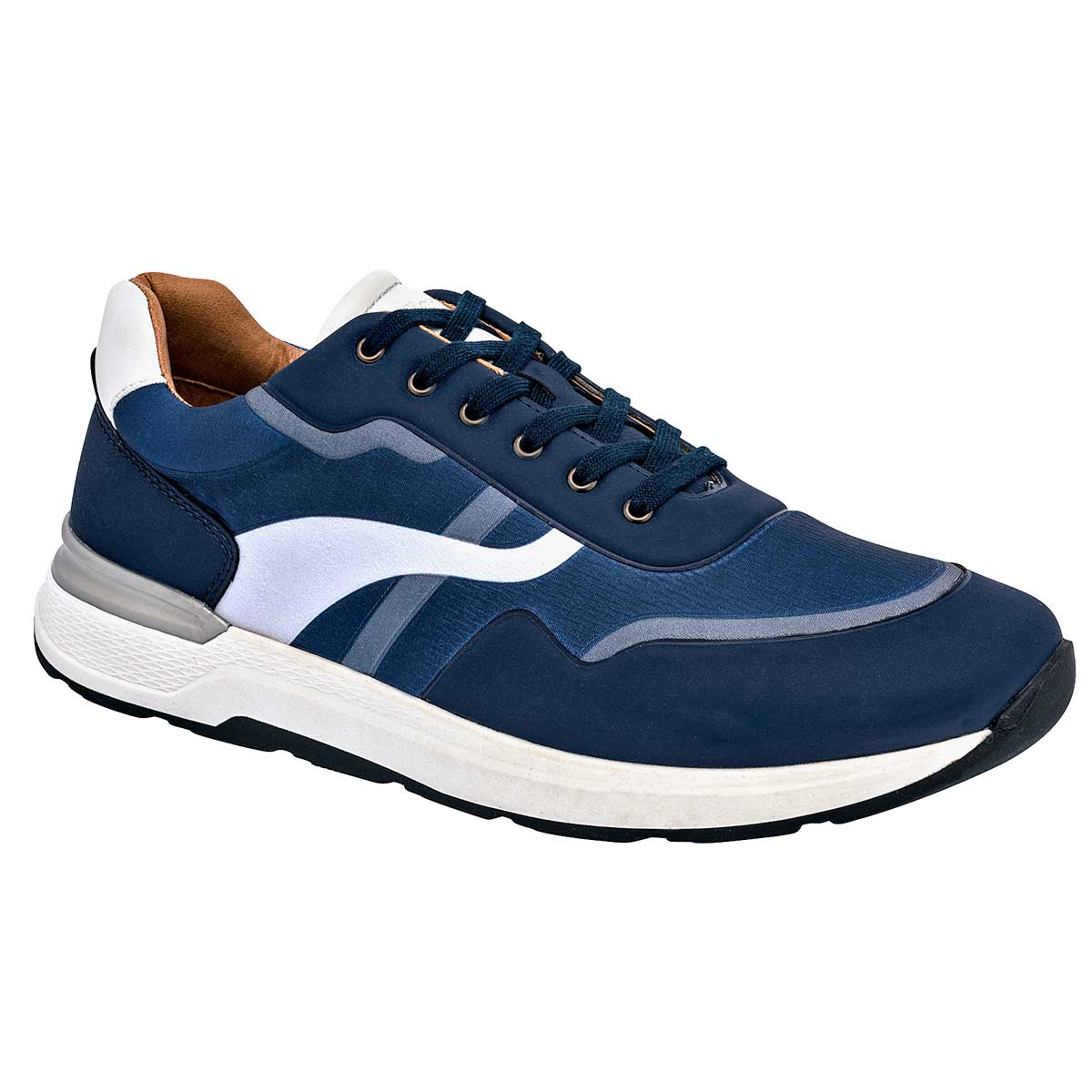 Tenis tipo deportivo Exterior Textil Color Marino Para Hombre De Flexi