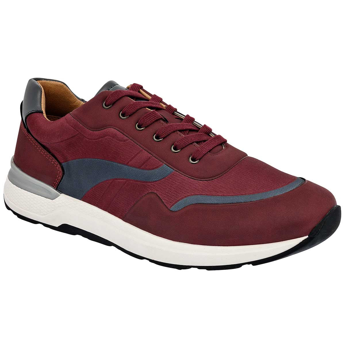 Tenis tipo deportivo Exterior Textil Color Vino Para Hombre De Flexi