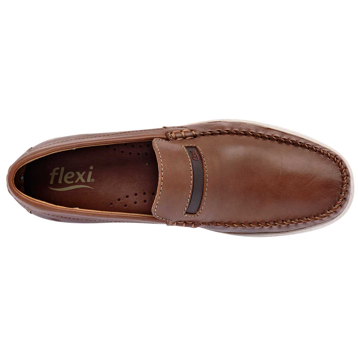 Mocasines y drivers Exterior Piel Color Camel Para Hombre De Flexi