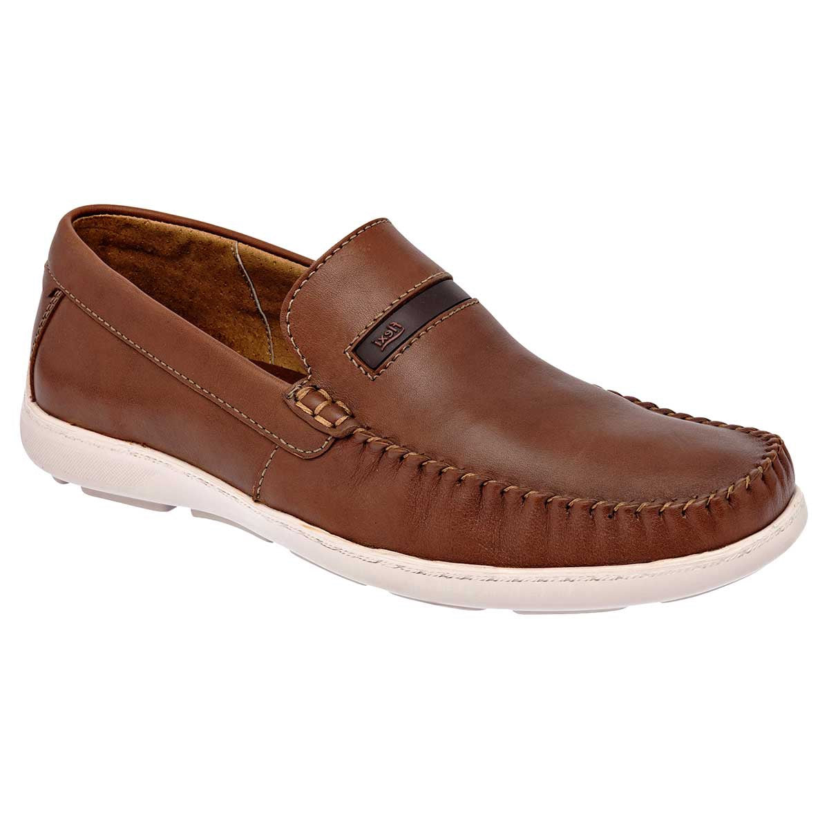 Mocasines y drivers Exterior Piel Color Camel Para Hombre De Flexi