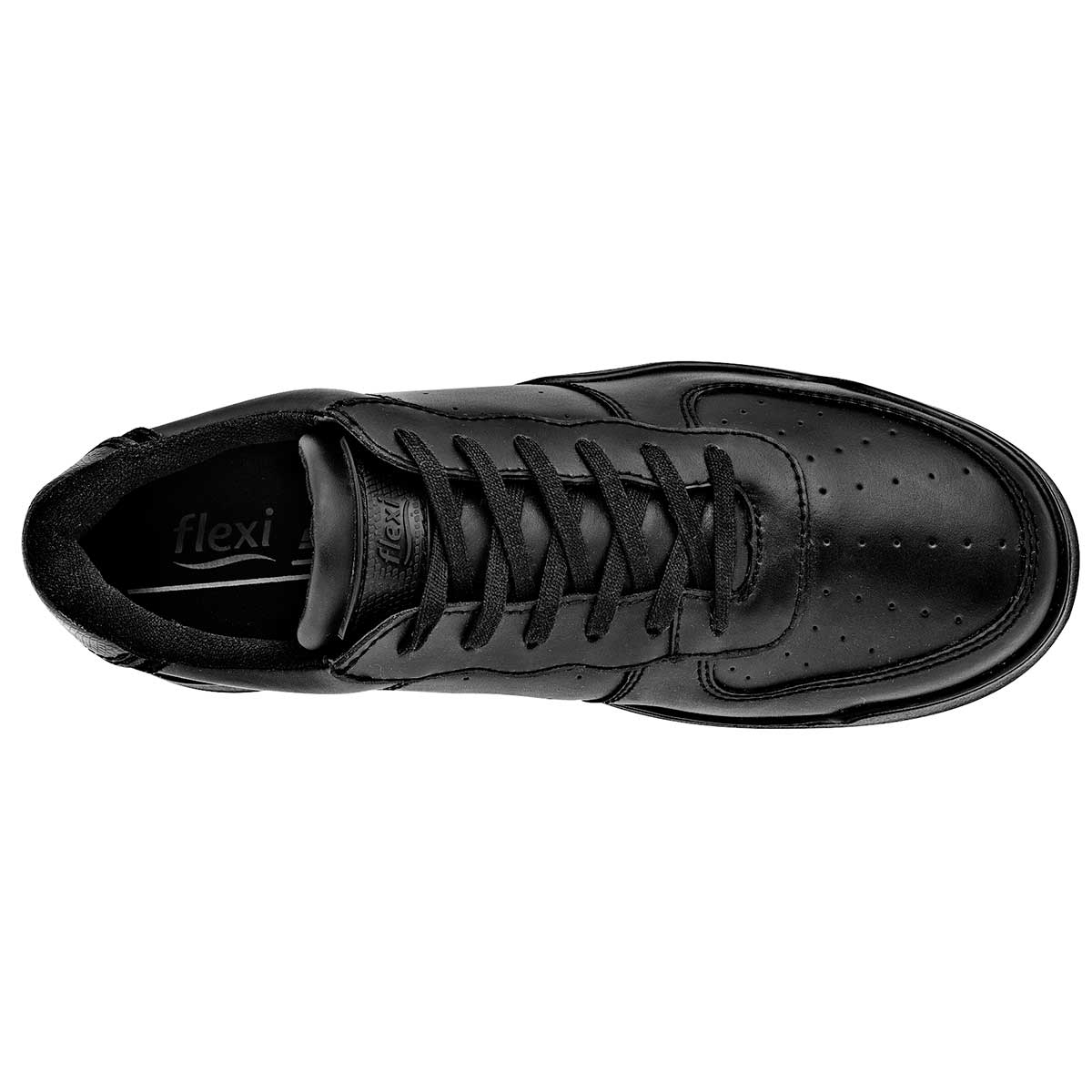 Tenis con cordones Exterior Piel Color Negro Para Hombre De Flexi