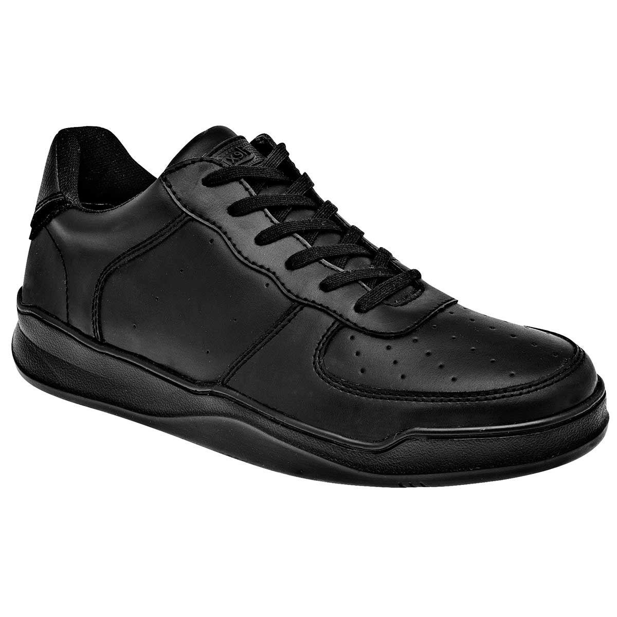 Tenis con cordones Exterior Piel Color Negro Para Hombre De Flexi