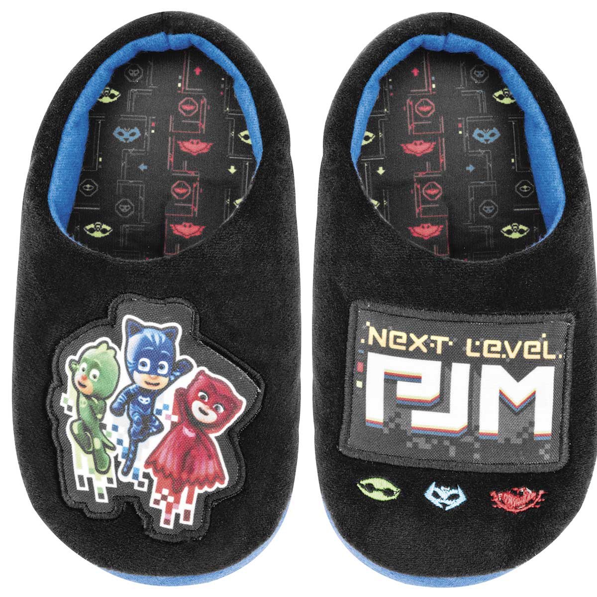 Pantufla Exterior Textil Color Negro Para Niño De Arra