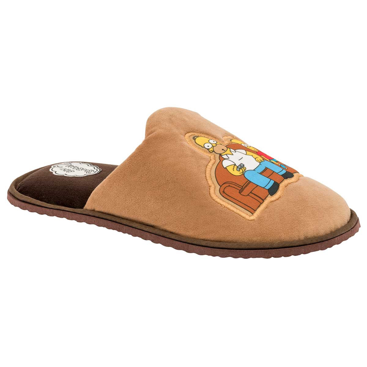 Pantuflas Exterior Textil Color Camel Para Hombre De Arra