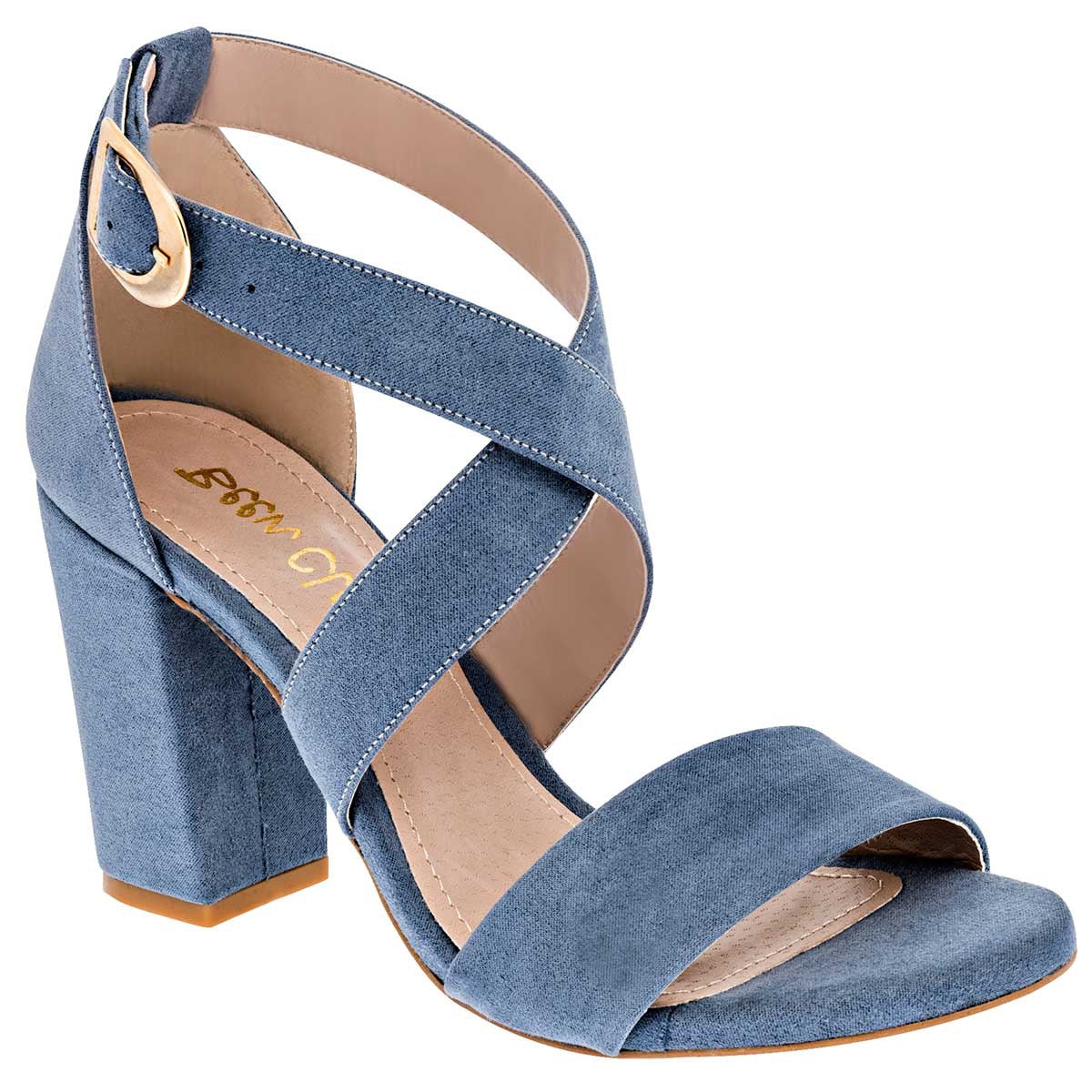 Tacones Exterior Textil Color Azul Para Mujer De Been Class