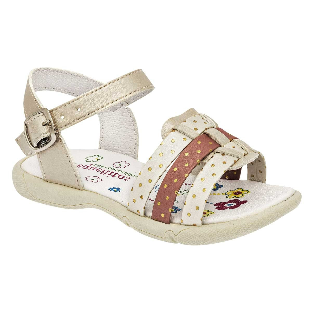 Sandalias Exterior Sintético Color Beige Para Niña De Chaparrin