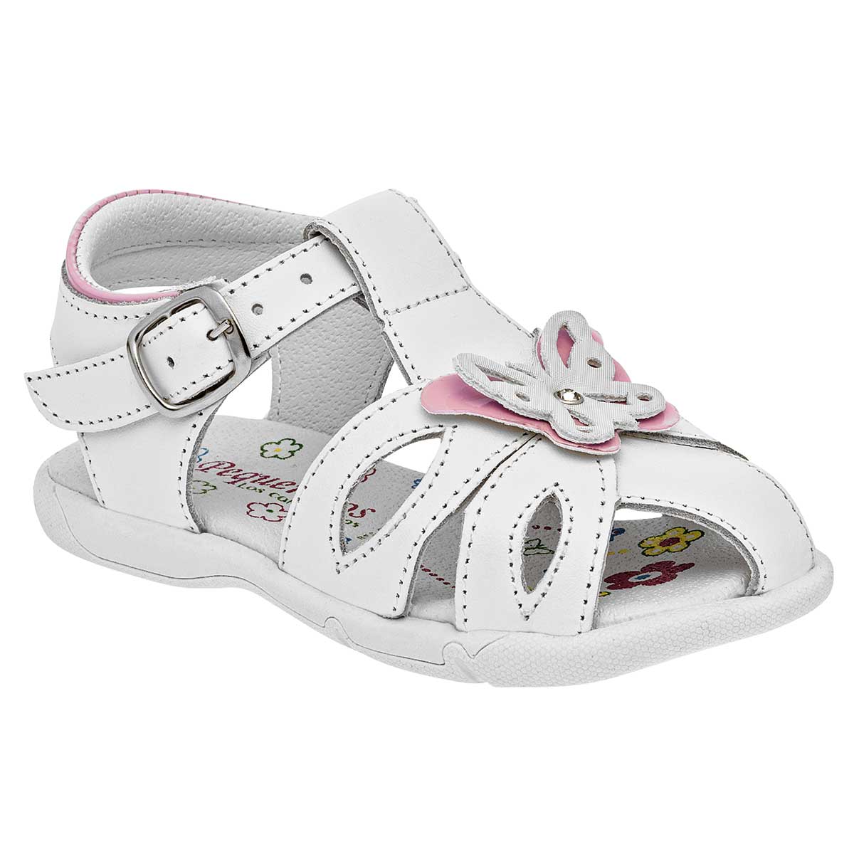 Sandalias Exterior Sintético Color Blanco Para Niña De Chaparrin