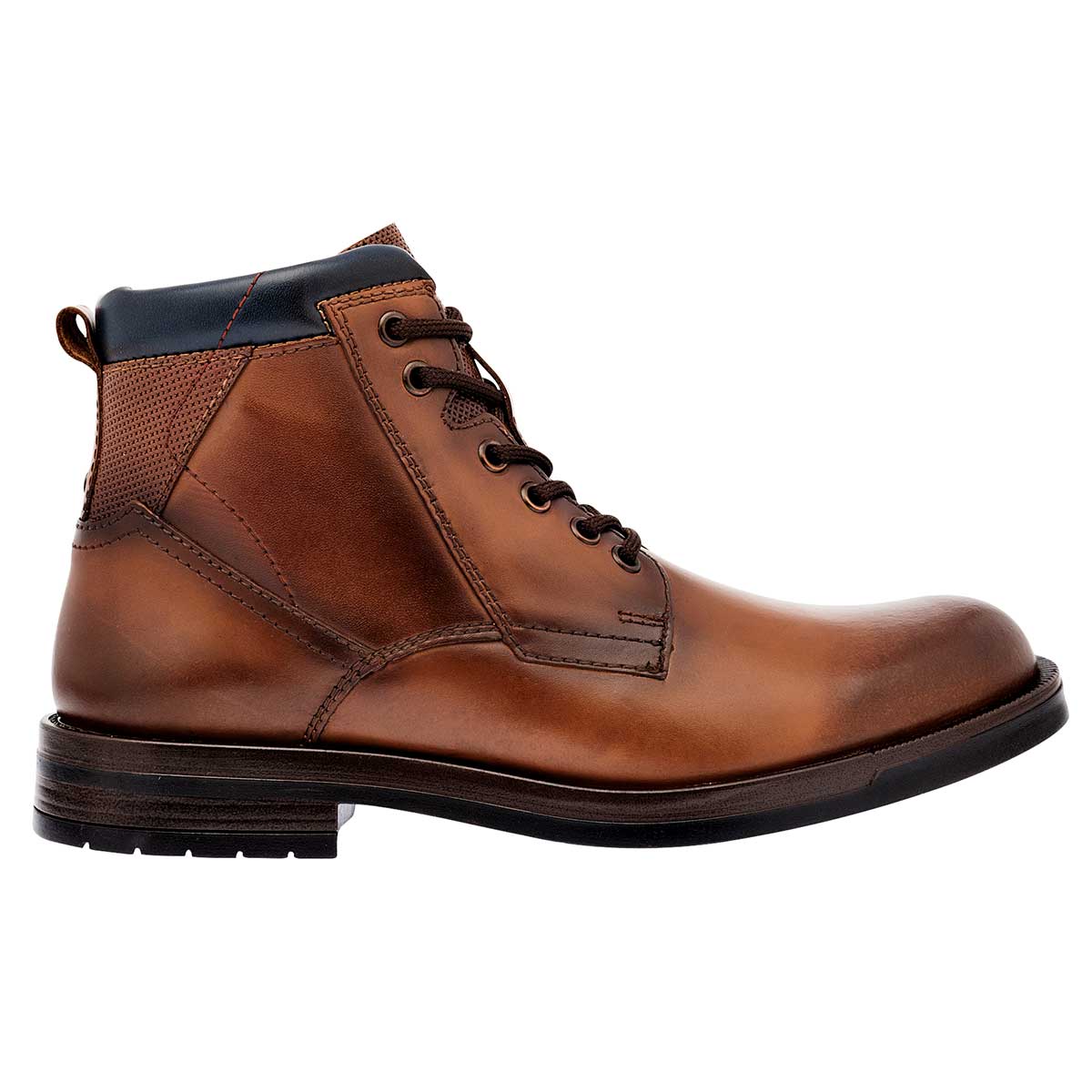 Botas casuales Exterior Piel Color Café Con Marino Para Hombre De Christian Gallery