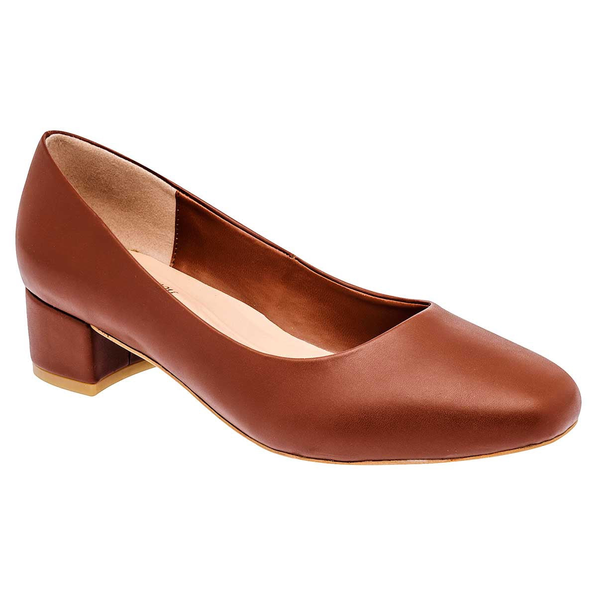 Tacones Exterior Piel sintética Color Café Para Mujer De Clasben