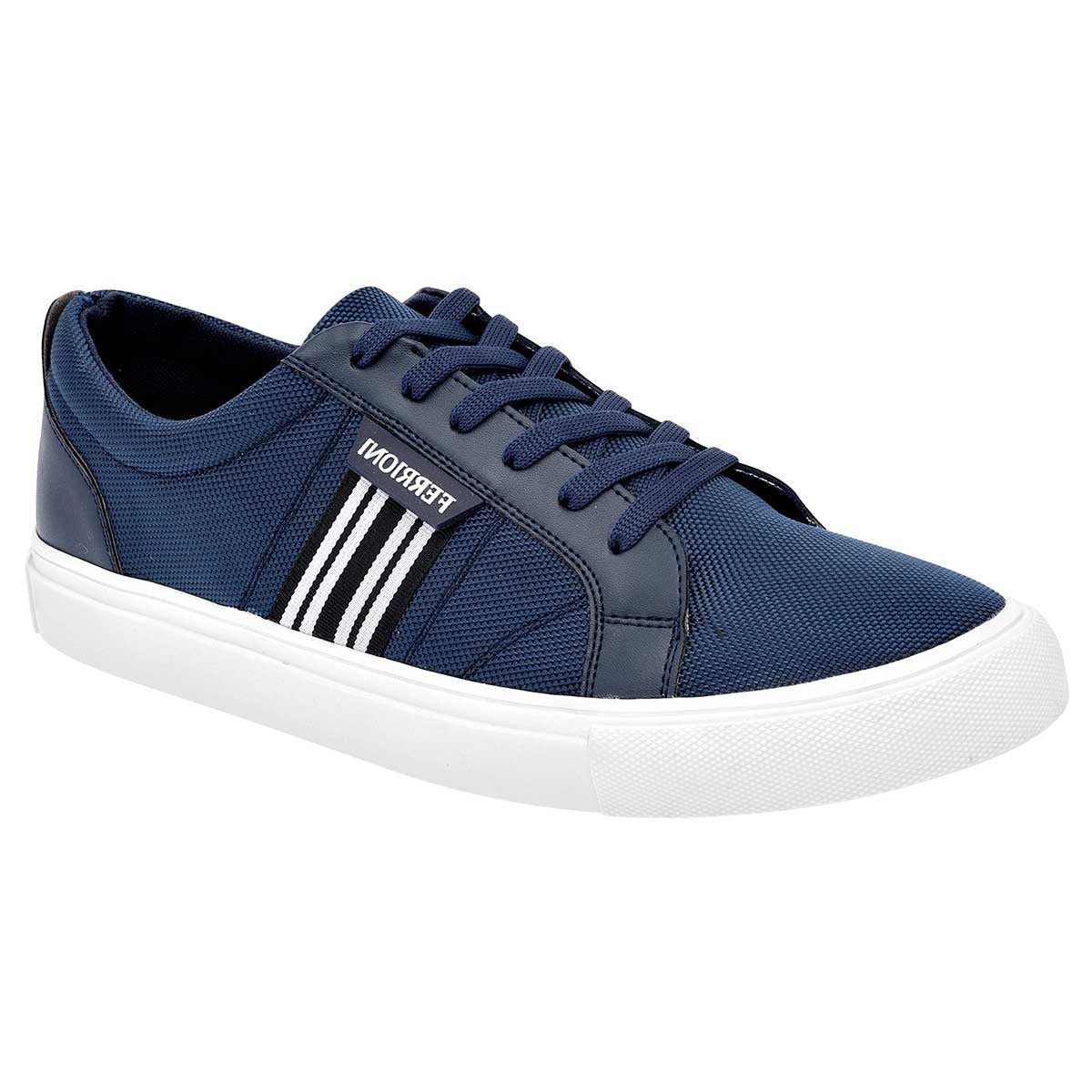 Tenis con cordones Exterior Sintético Color Marino Para Hombre De Ferrioni