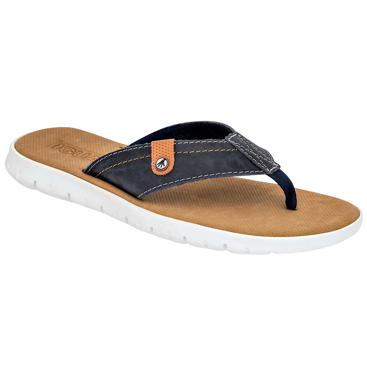 Sandalias Exterior Piel Color Marino Para Hombre De Iguana