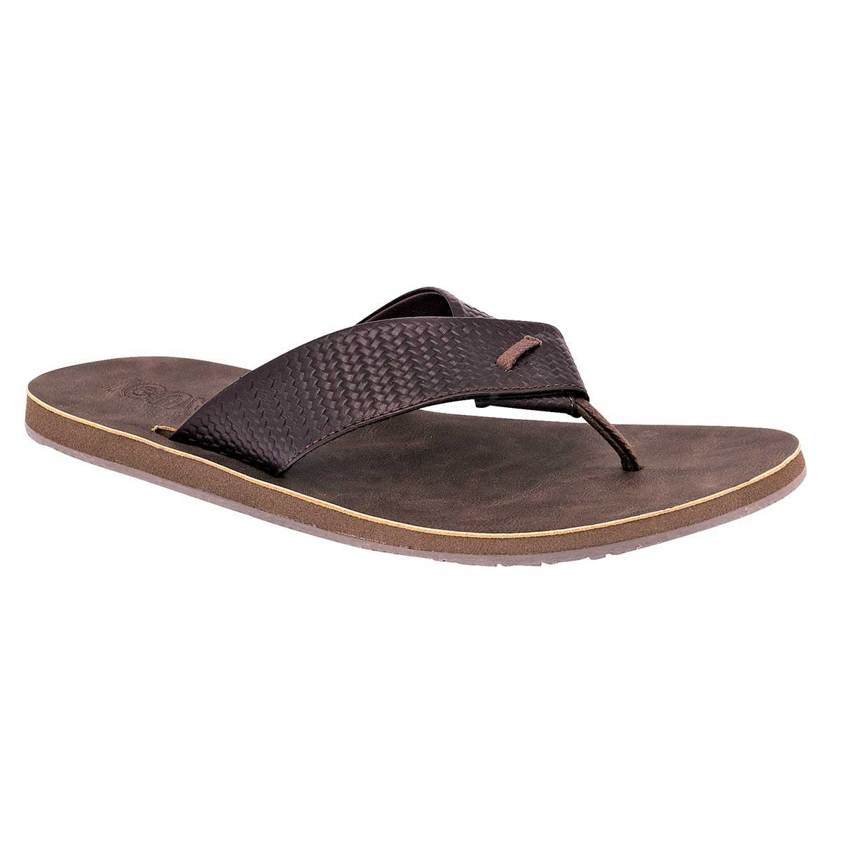 Sandalias Casuales Exterior Piel Color Café Para Hombre De Iguana