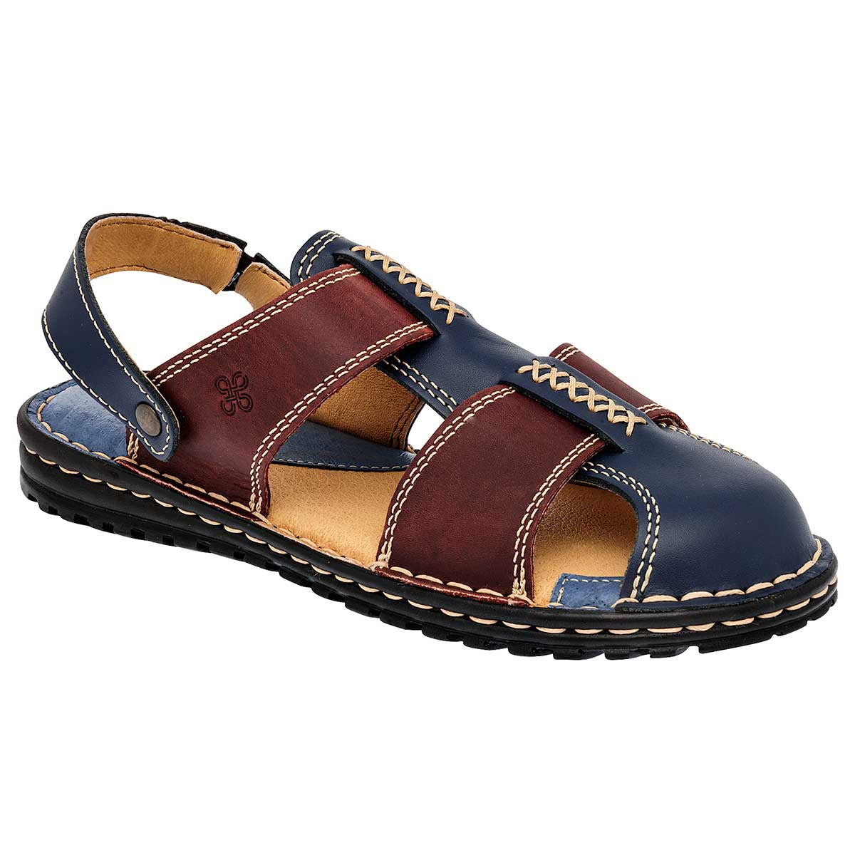 Sandalias Exterior Piel Color Marino Para Hombre De Jack Rud