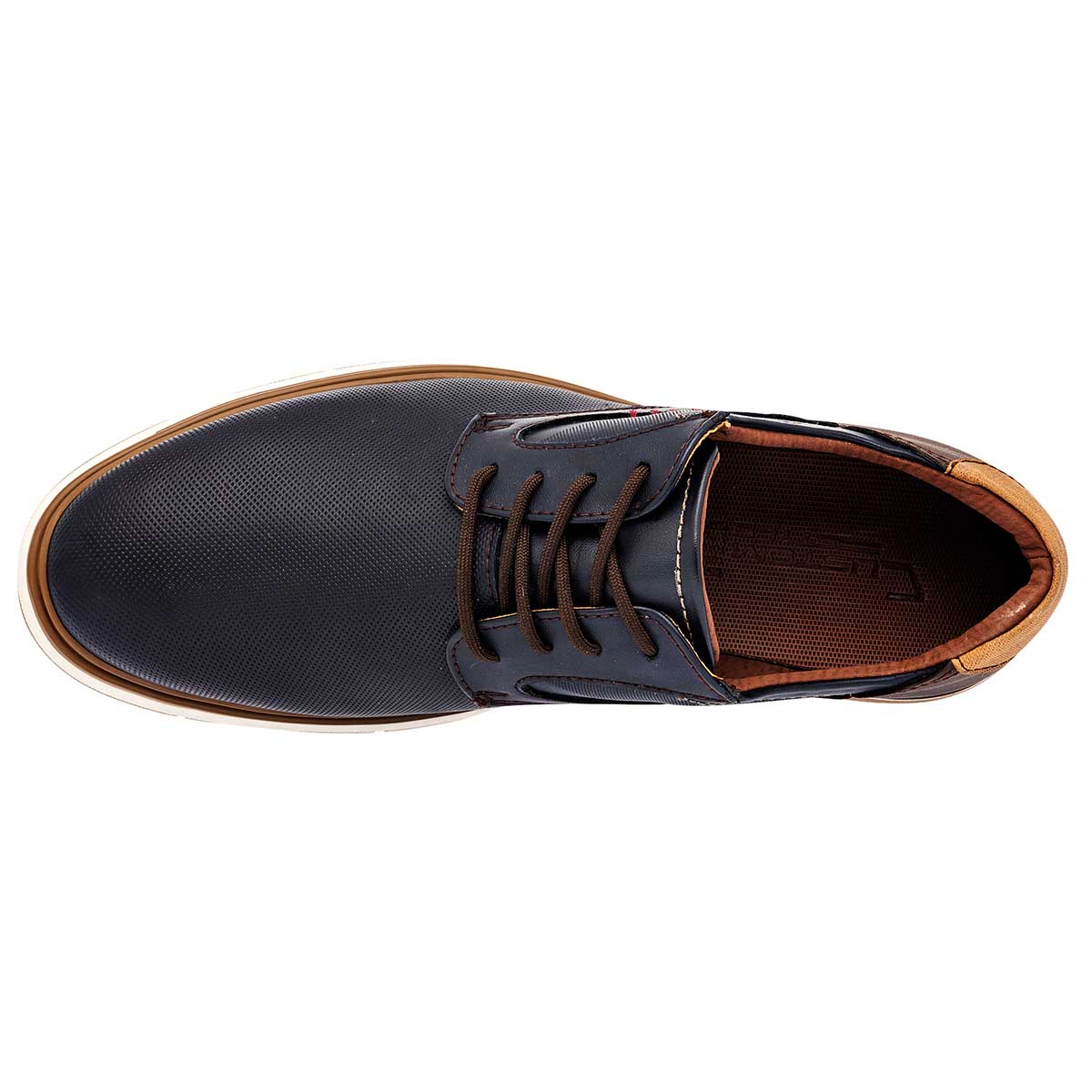 Oxfords Exterior Sintético Color Marino Para Hombre De Negro Total