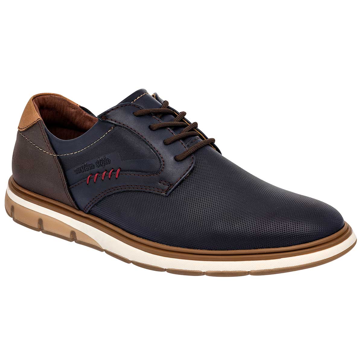 Oxfords Exterior Sintético Color Marino Para Hombre De Negro Total