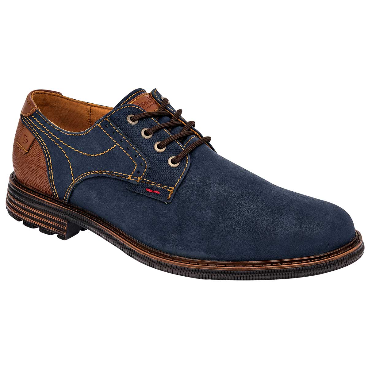 Oxfords Exterior Sintético Color Marino Para Hombre De Negro Total