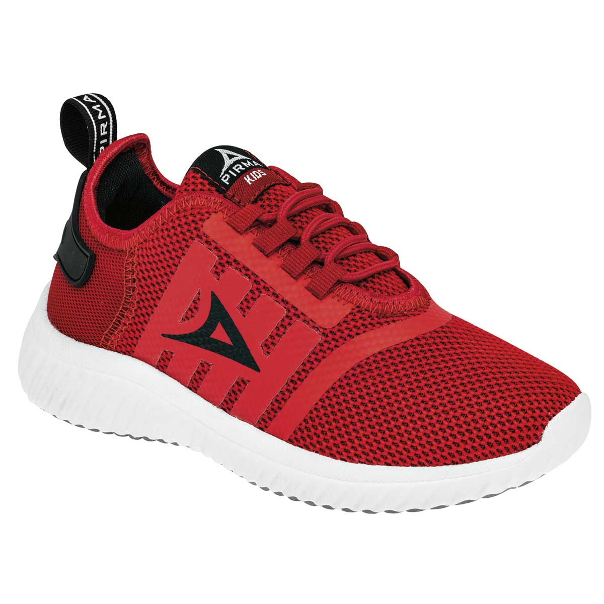 Tenis Exterior Textil Color Rojo Con Negro Para Niño De Pirma