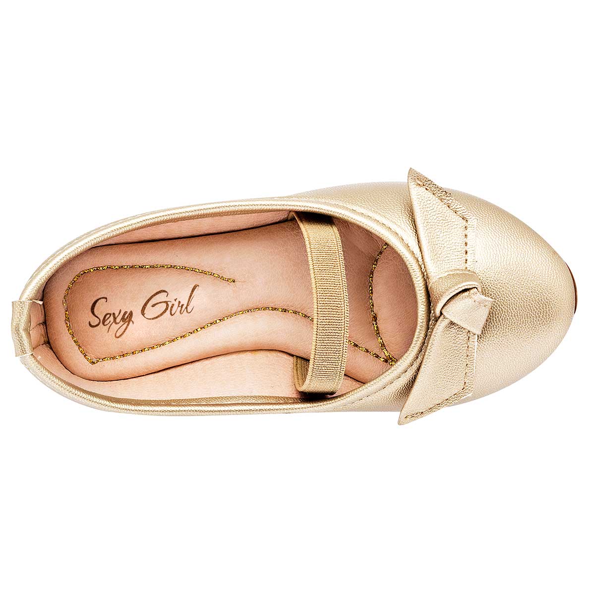 Flats Exterior Piel sintética Color Oro Para Mujer De Sexy Girl