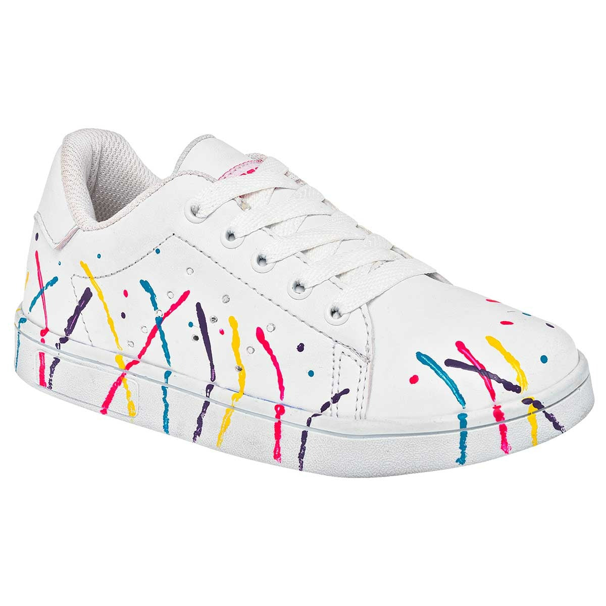 Tenis urbanos Exterior Sintético Color Blanco Para Niña De Tres-A