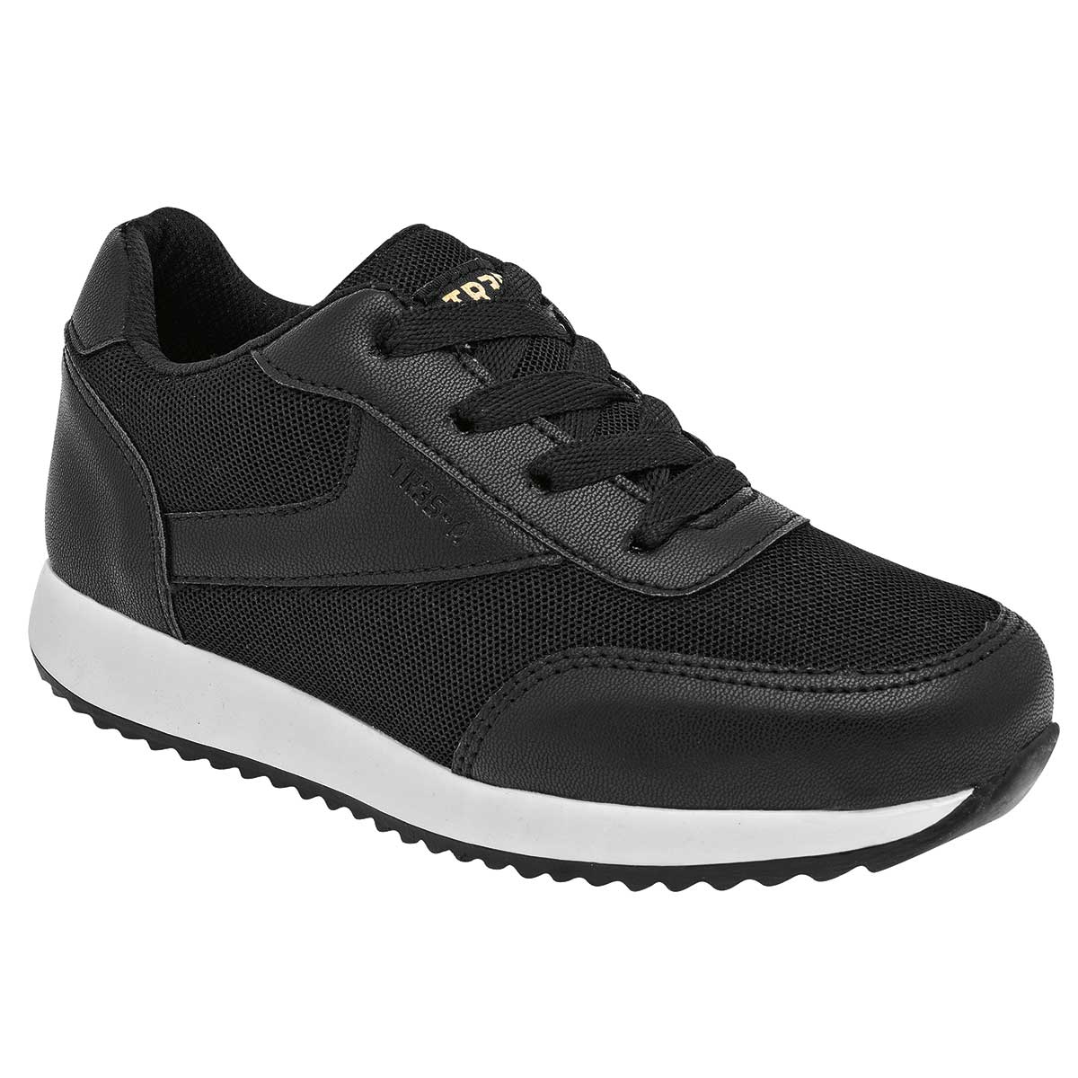 Tenis Exterior Sintético Color Negro Para Niño De Tres-A