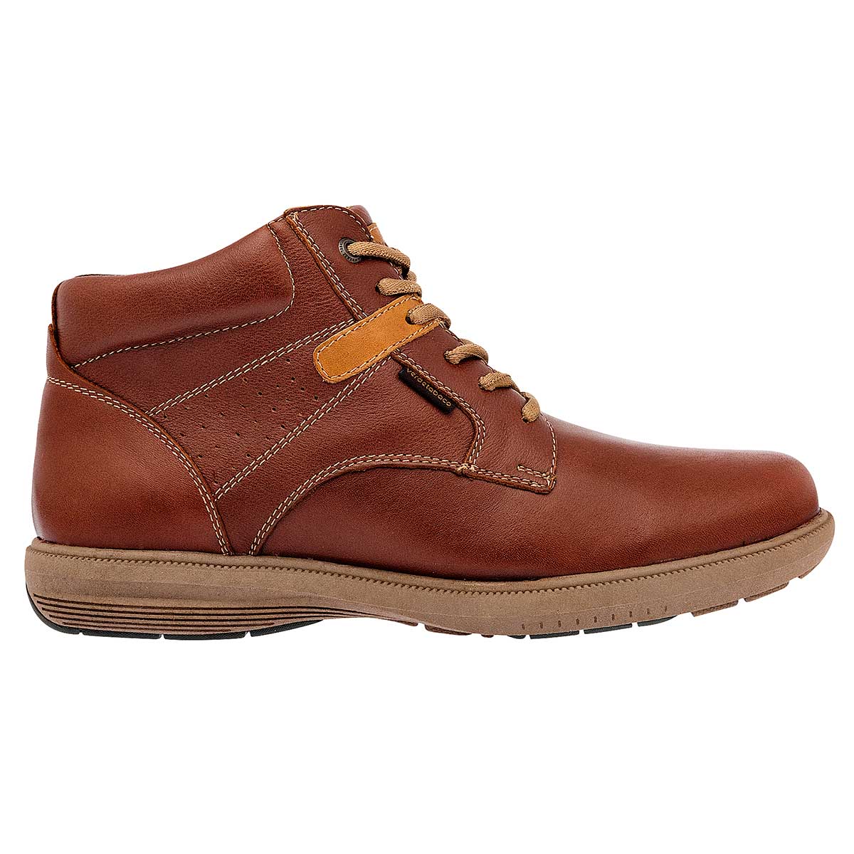 Botas casuales Exterior Piel Color Camel Para Hombre De Verde Tabaco