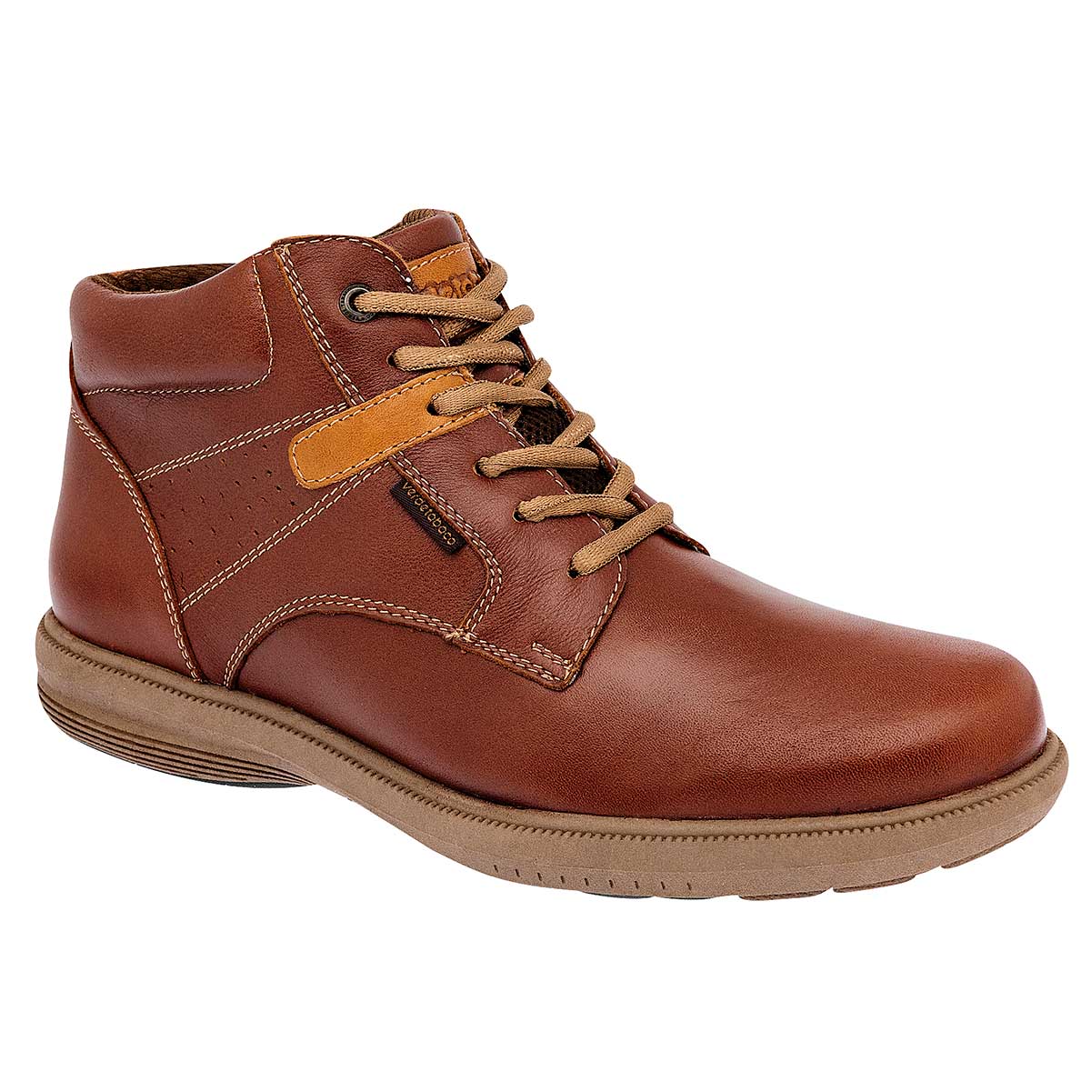 Botas casuales Exterior Piel Color Camel Para Hombre De Verde Tabaco