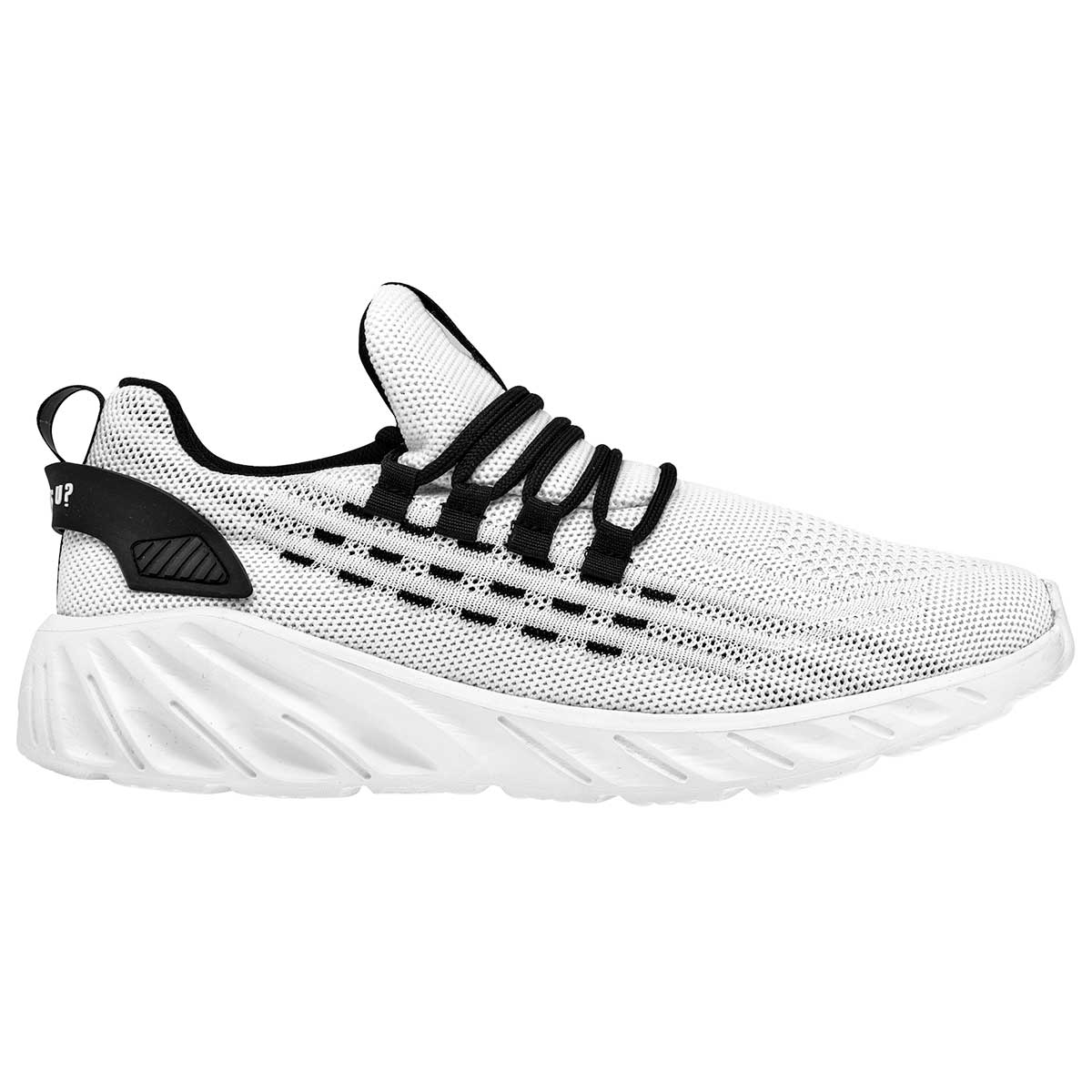 Tenis deportivos Exterior Textil Color Blanco Negro Para Hombre De What´s U?