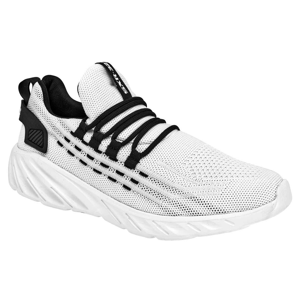 Tenis deportivos Exterior Textil Color Blanco Negro Para Hombre De What´s U?