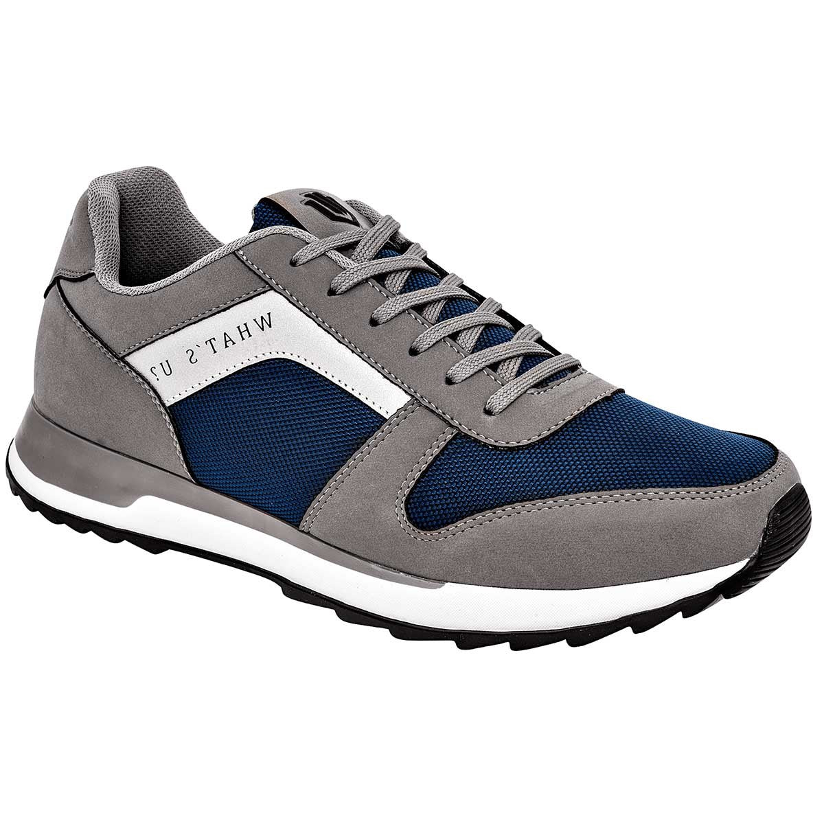 Tenis tipo deportivo Exterior Sintético Color Gris Para Hombre De What´s U?