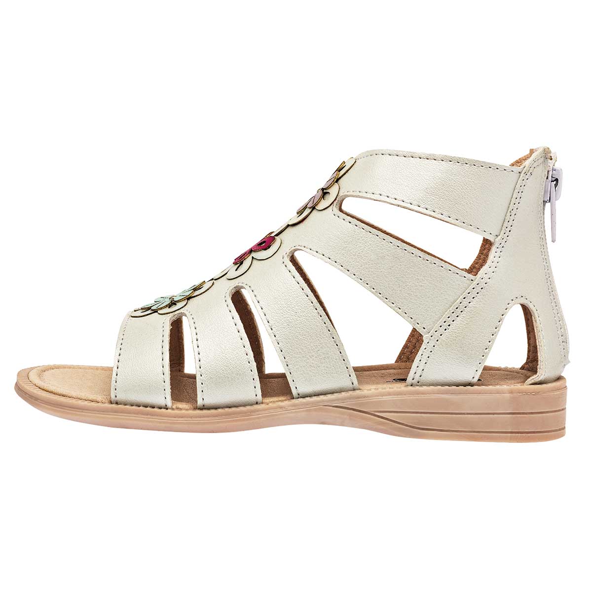 Sandalias Exterior Sintético Color Blanco Nacar Para Niña De Wos