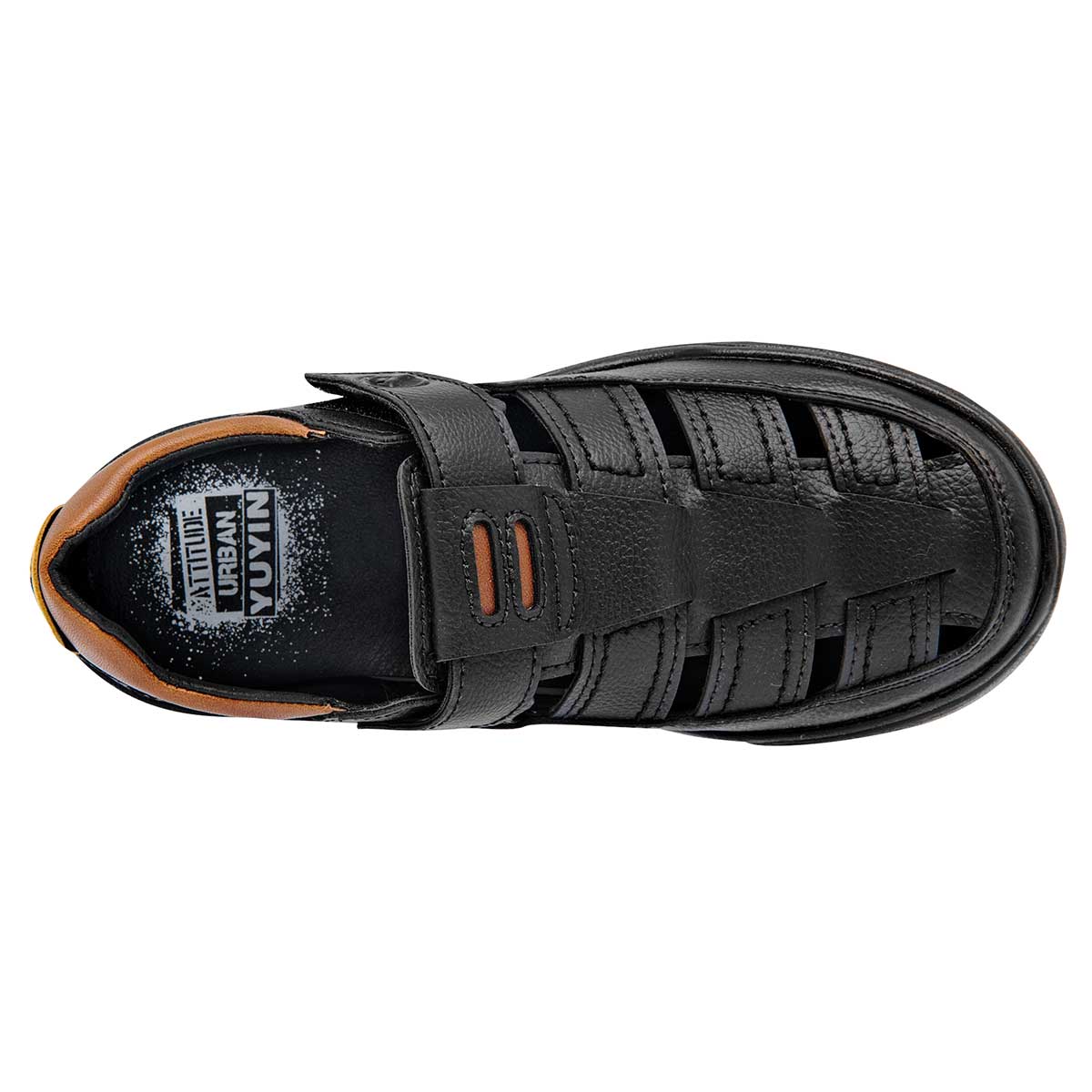 Sandalias Exterior Sintético Color Negro Con Cage Para Niño De Yuyin