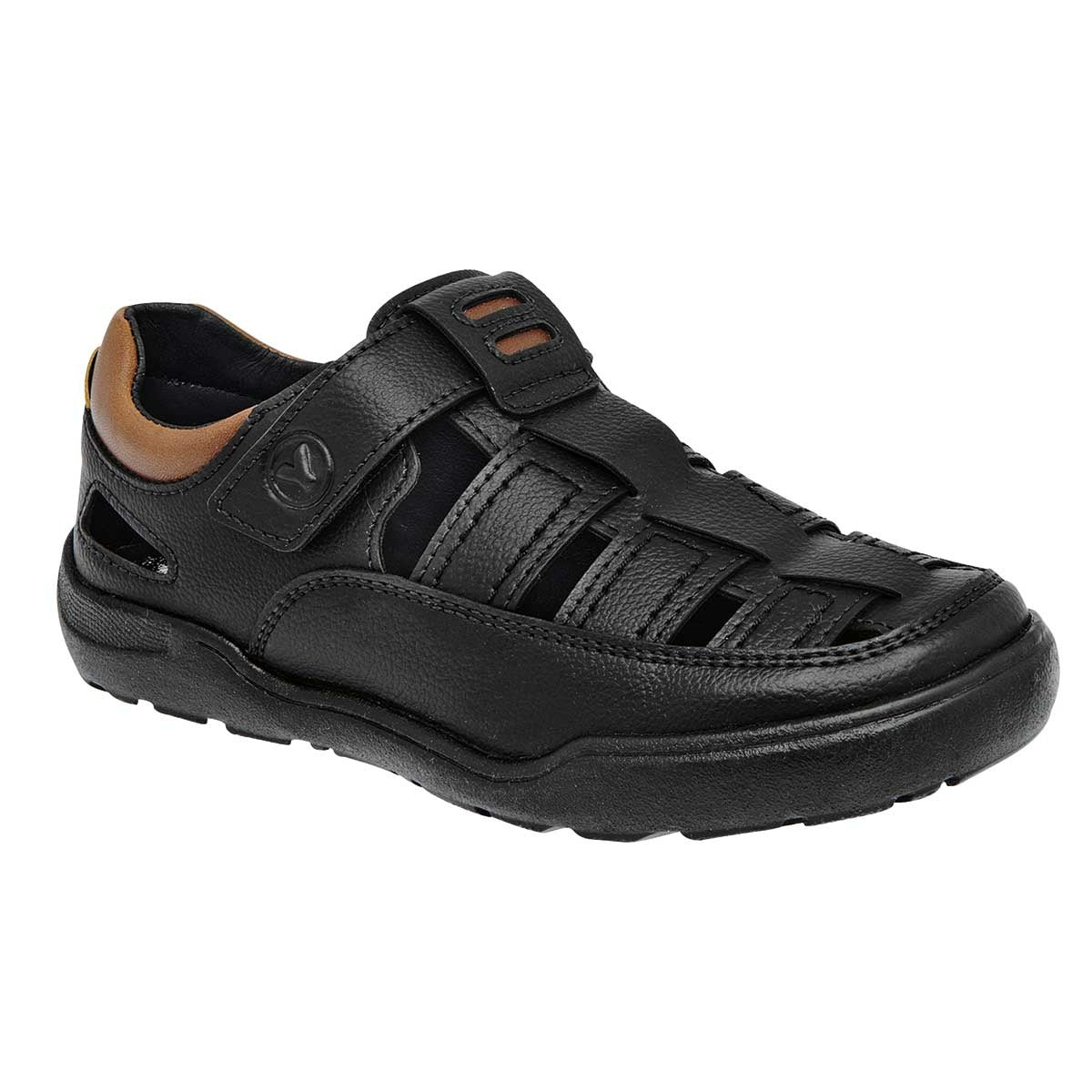 Sandalias Exterior Sintético Color Negro Con Cage Para Niño De Yuyin