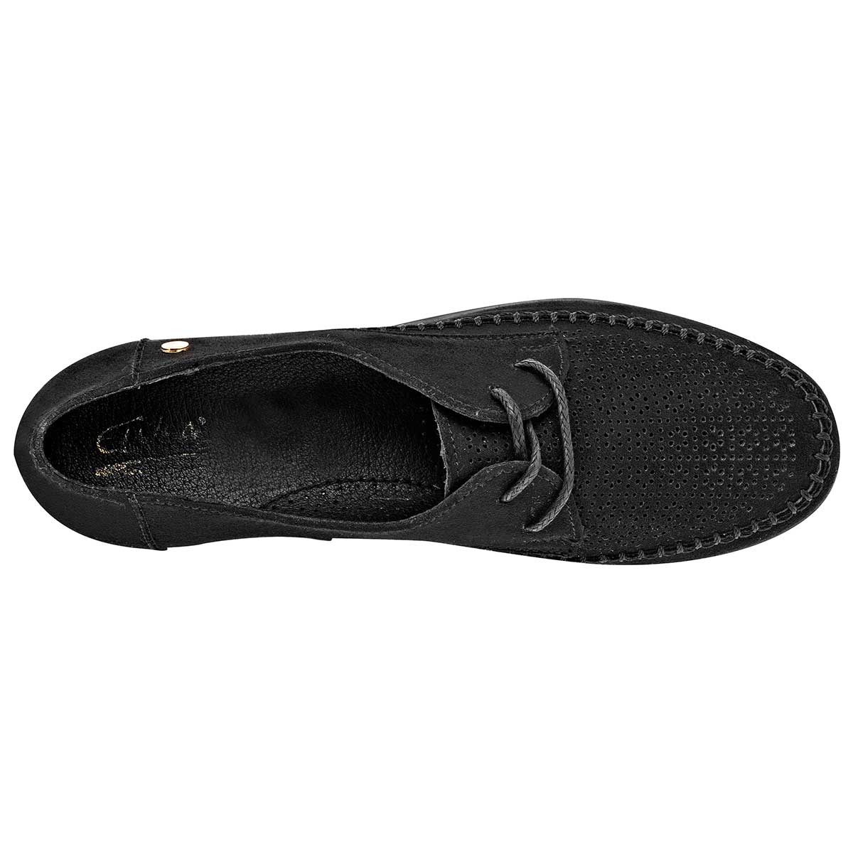 Oxfords Exterior Piel sintética Color Negro Para Mujer De RBCOLLECTION