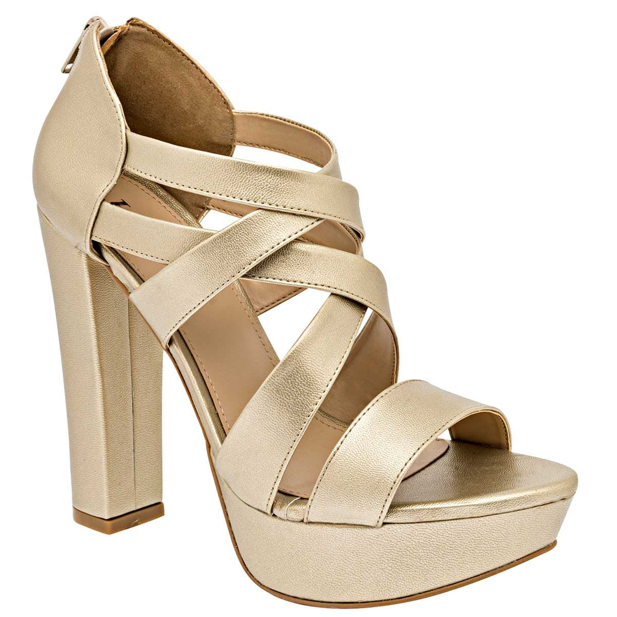 Tacones Exterior Piel sintética Color Oro Para Mujer De RBCOLLECTION