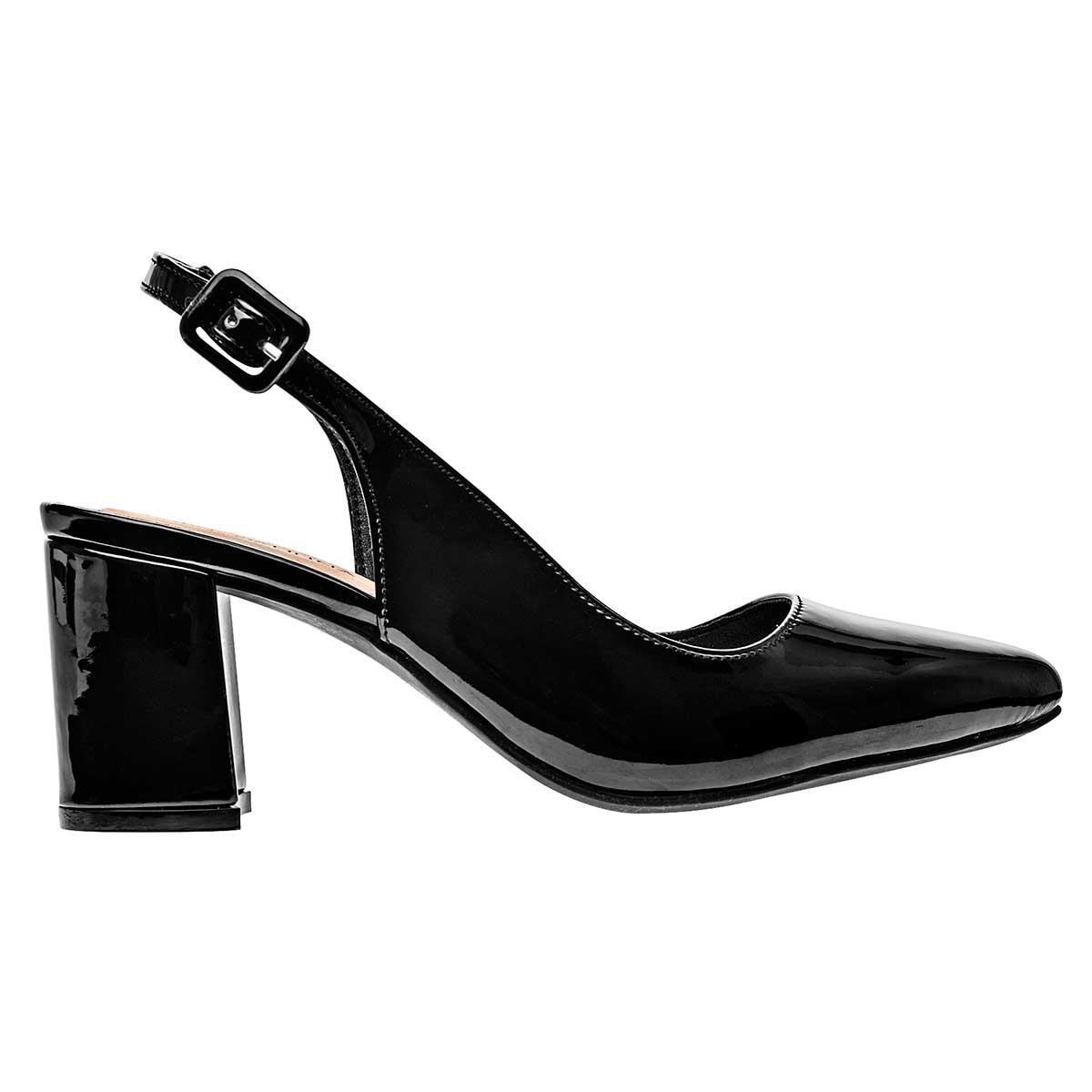 Tacones Exterior Piel sintética Color Negro De Charol Para Mujer De Lady Paulina