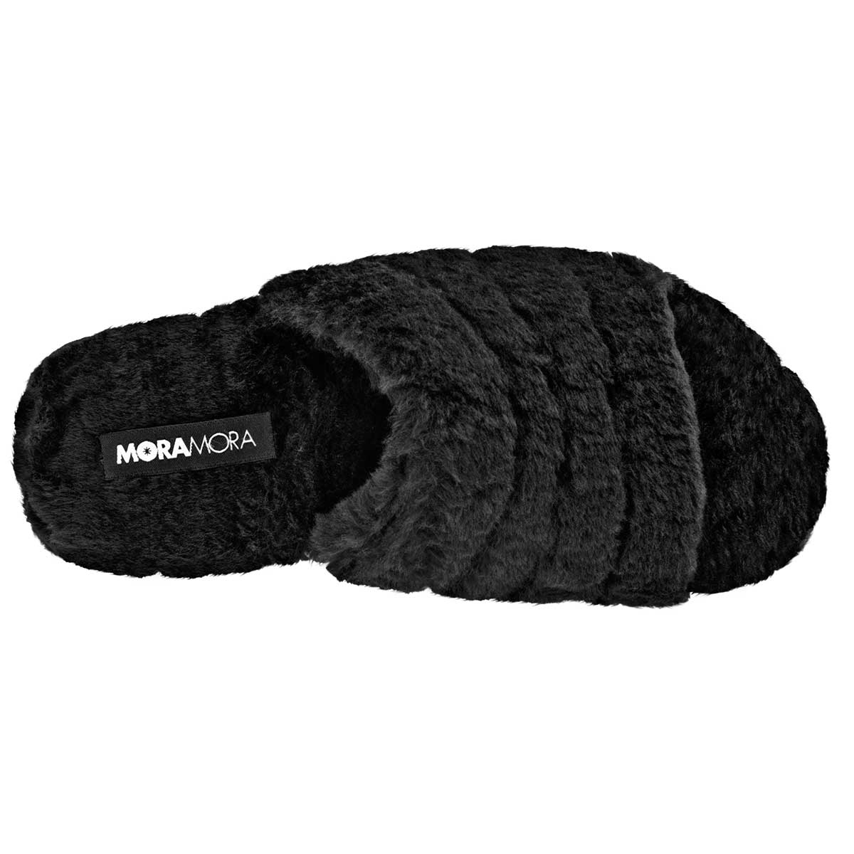 Pantuflas Exterior Textil Color Negro Para Mujer De Moramora