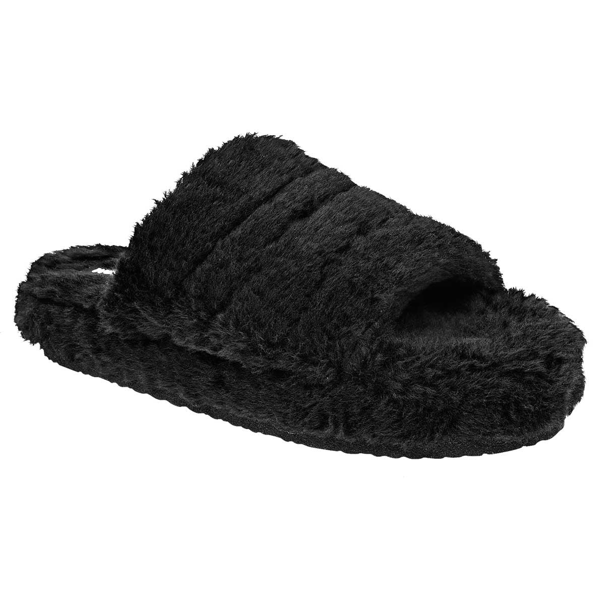 Pantuflas Exterior Textil Color Negro Para Mujer De Moramora