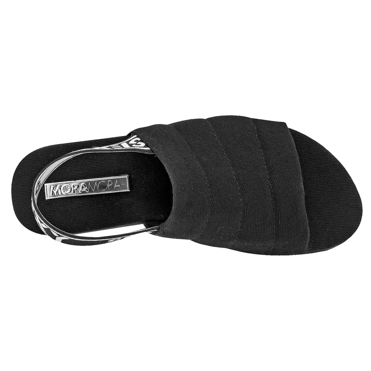 Pantuflas Exterior Sintético Color Negro Para Mujer De Moramora