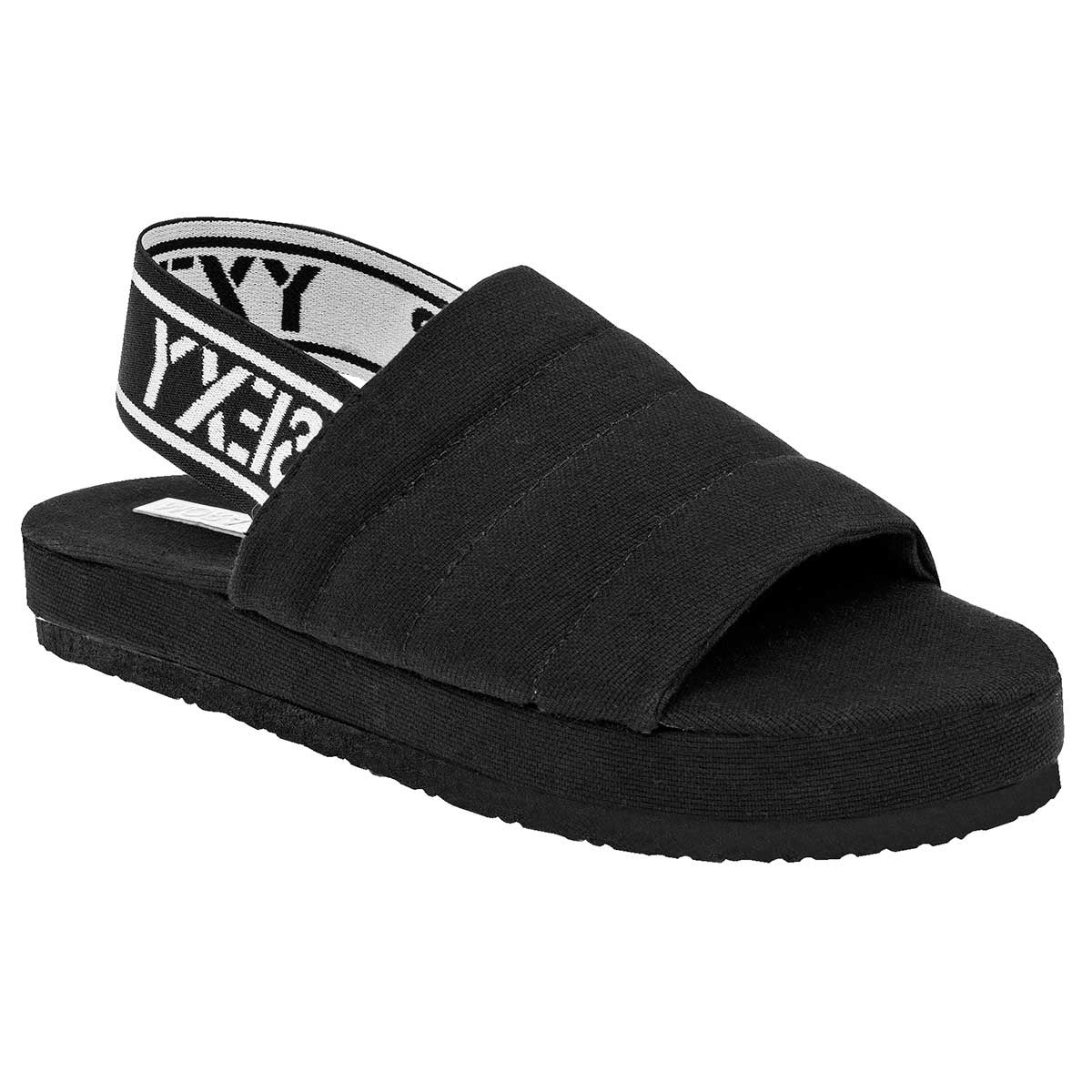 Pantuflas Exterior Sintético Color Negro Para Mujer De Moramora