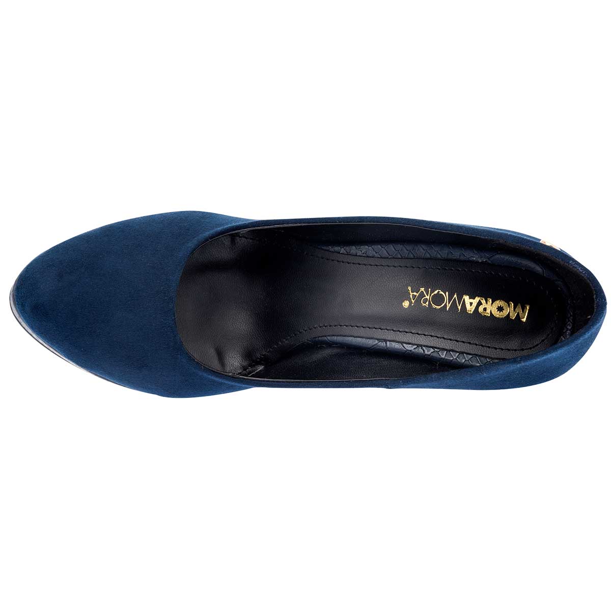 Tacones Exterior Textil Color Marino Para Mujer De Moramora