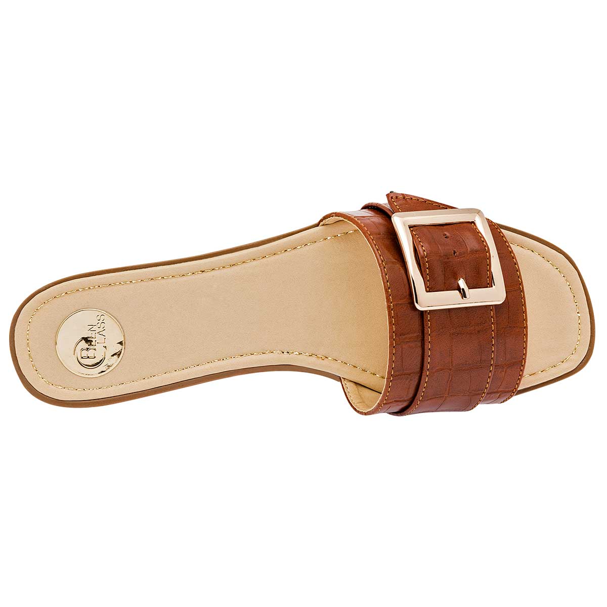 Sandalias Exterior Piel sintética Color Camel Para Mujer De Been Class