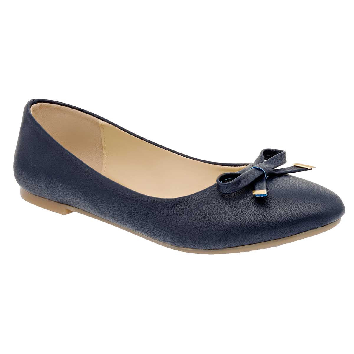 Flats Exterior Piel sintética Color Marino Para Mujer De Been Class