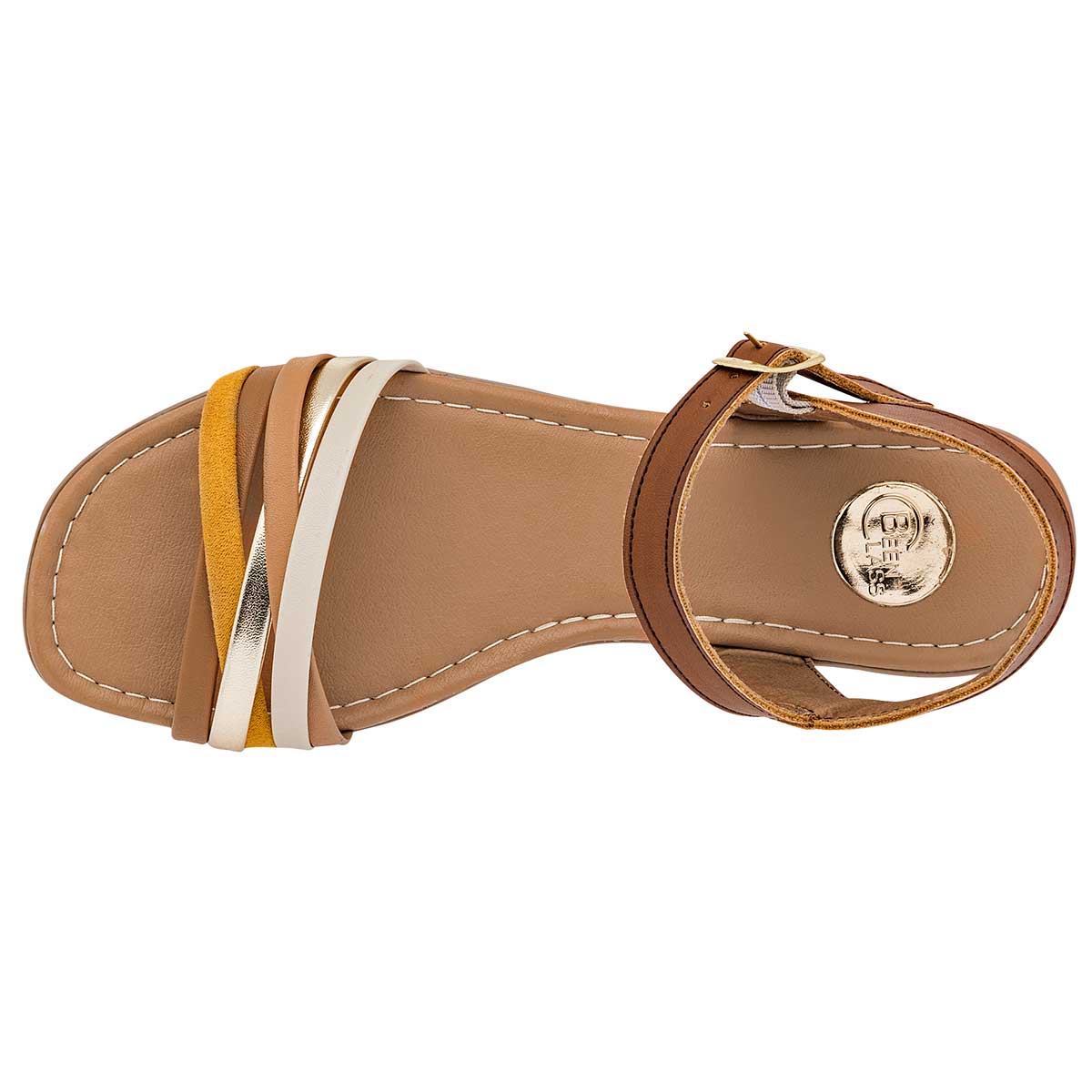 Sandalias Exterior Piel sintética Color Camel Para Mujer De Been Class