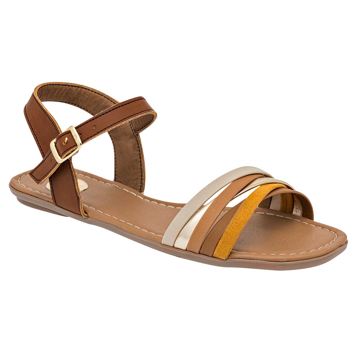 Sandalias Exterior Piel sintética Color Camel Para Mujer De Been Class