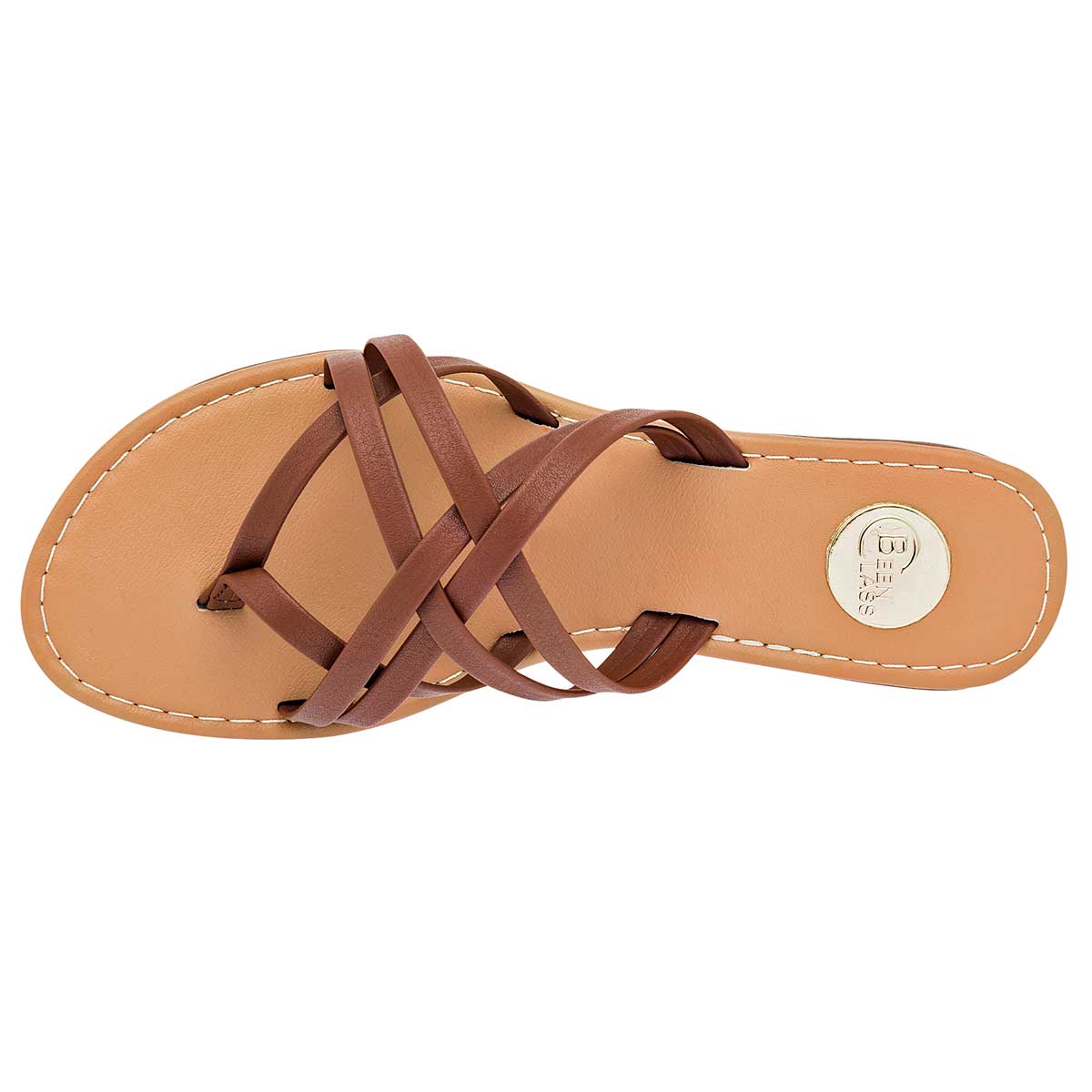 Sandalias Exterior Piel sintética Color Camel Para Mujer De Been Class