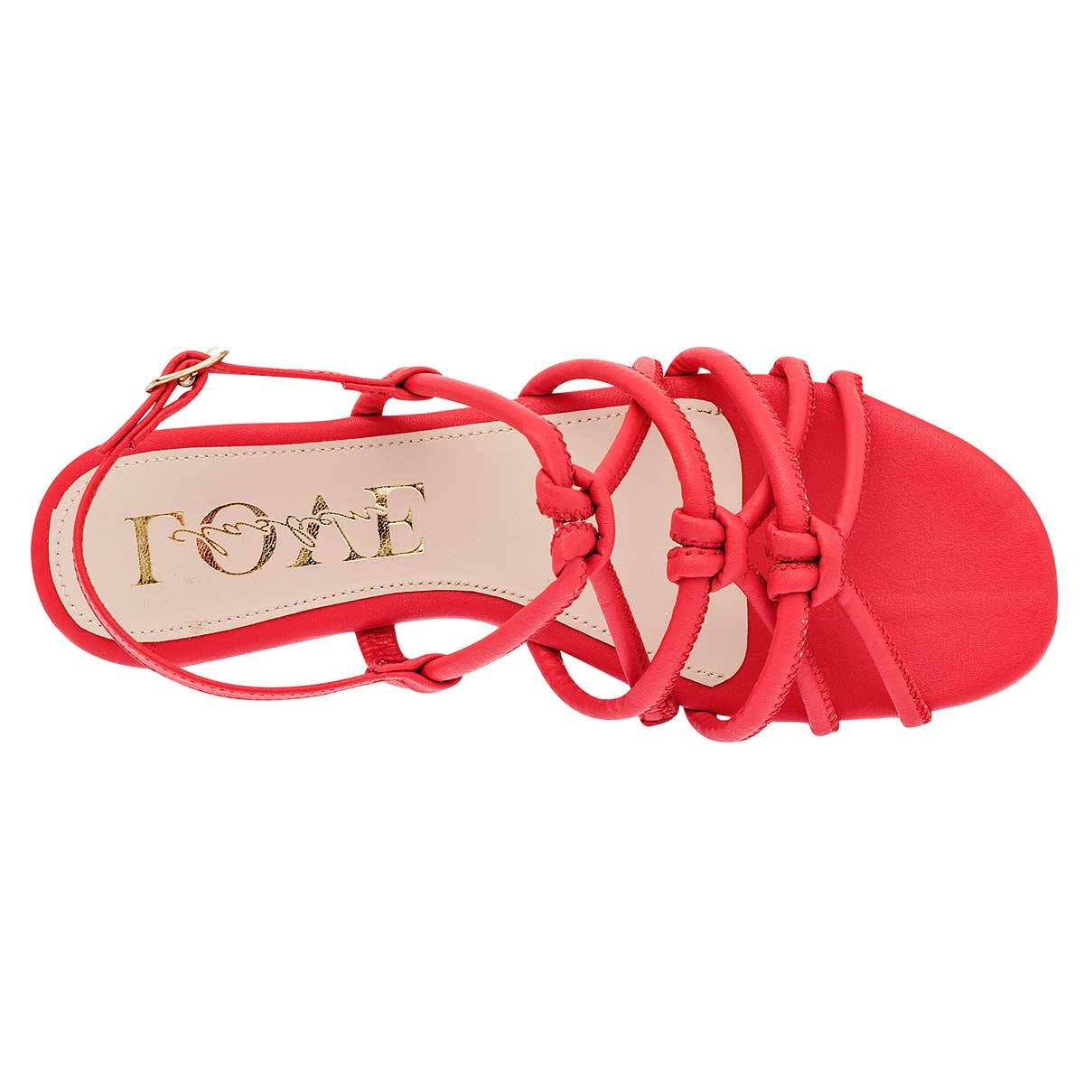 Sandalias Exterior Piel sintética Color Rojo Para Mujer De Clasben