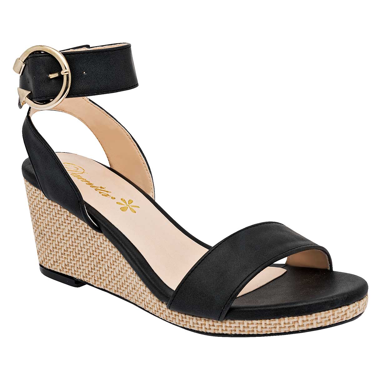 Sandalias Exterior Piel sintética Color Negro Para Mujer De Damita