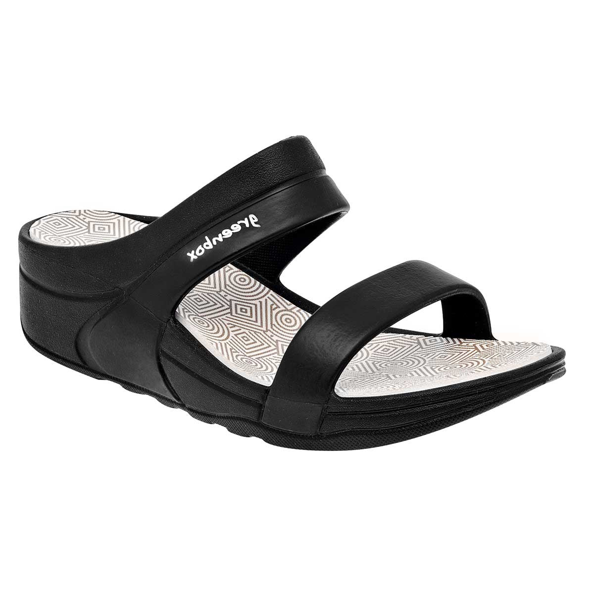 Sandalias de piso Exterior Sintético Color Negro Para Mujer De Elega