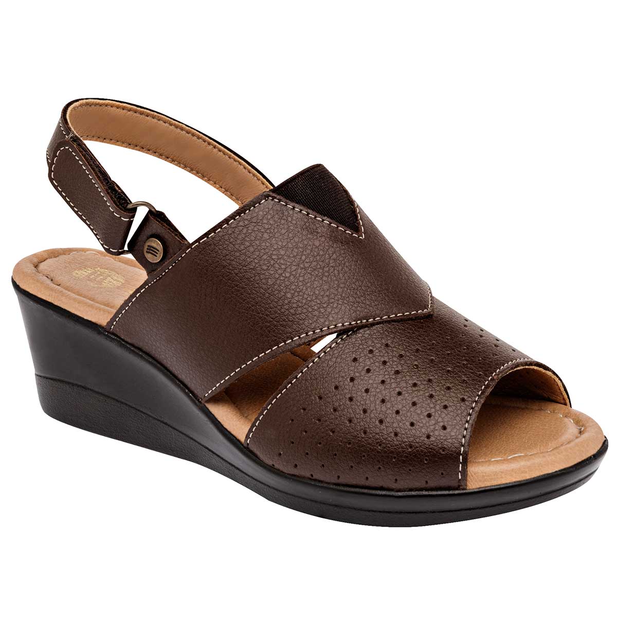 Sandalias Exterior Piel sintética Color Café Para Mujer De RBCOLLECTION